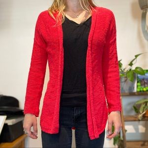 Red Cardigan 100% Cotton